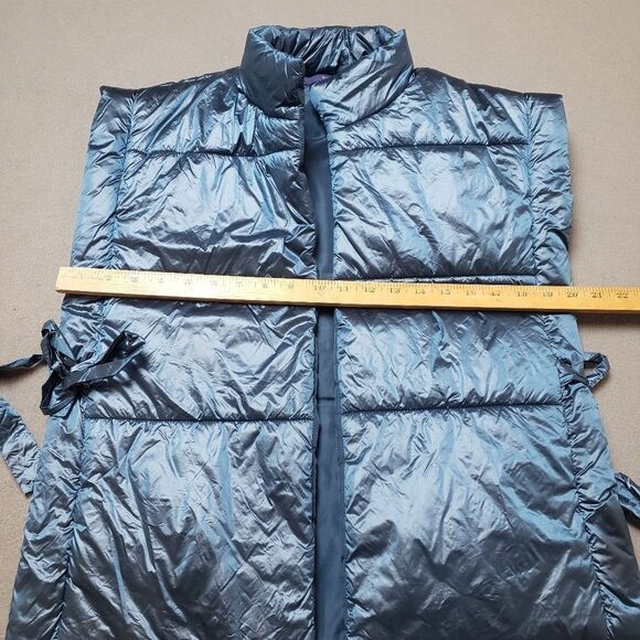 Anthropologie Pilcro Puffer Vest Blue Tie Sides quilted puffer one size - Picture 10 of 10